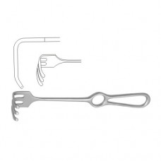 Ollier Retractor 4 Blunt Prongs Stainless Steel, 23 cm - 9" Blade Size 36 x 60 mm